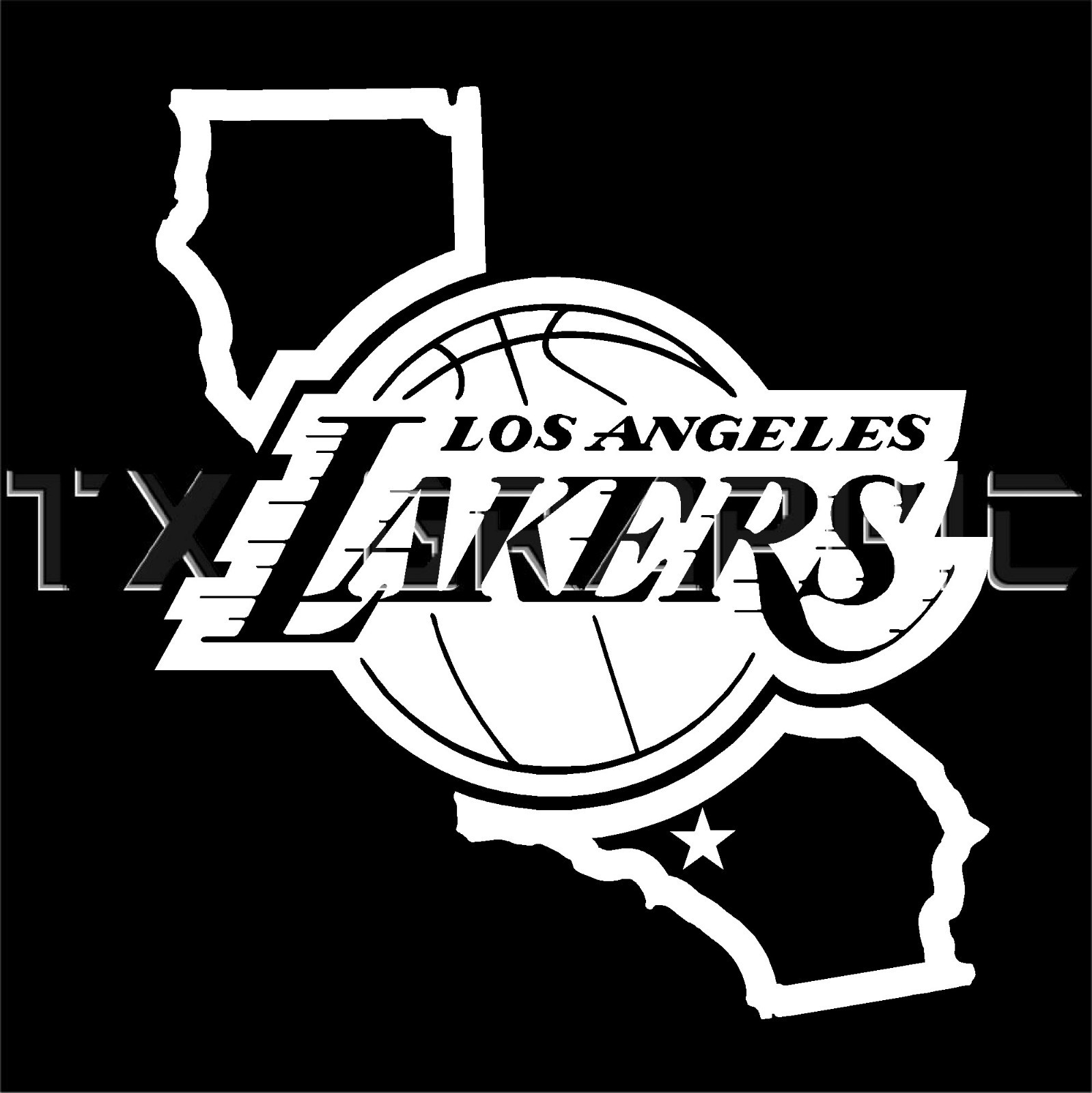 LA LAKERS STICKER LOS ANGELES CALIFORNIA VINYL DECAL CUSTOM BASKETBALL