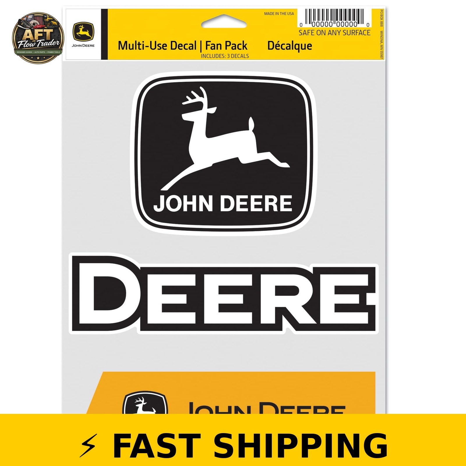 WinCraft John Deere Multi Use Decal Fan Pack