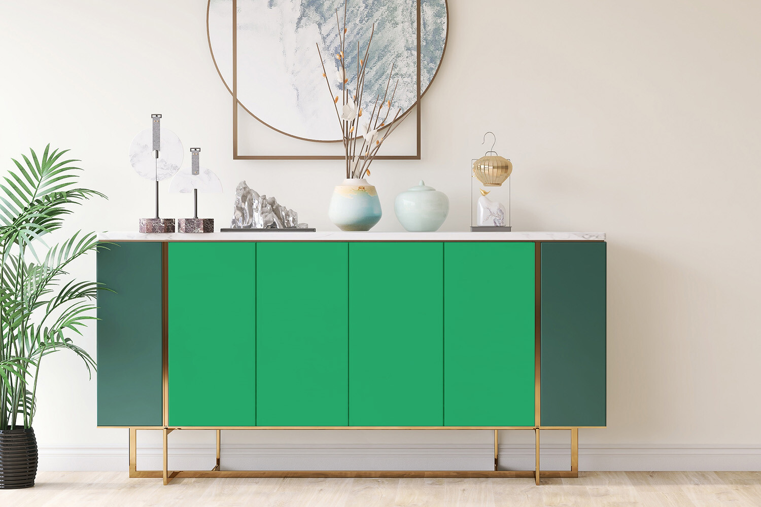 Worktop Covering Decorative Stickers Self Adhesive Vinyl Wrap Green 100×50