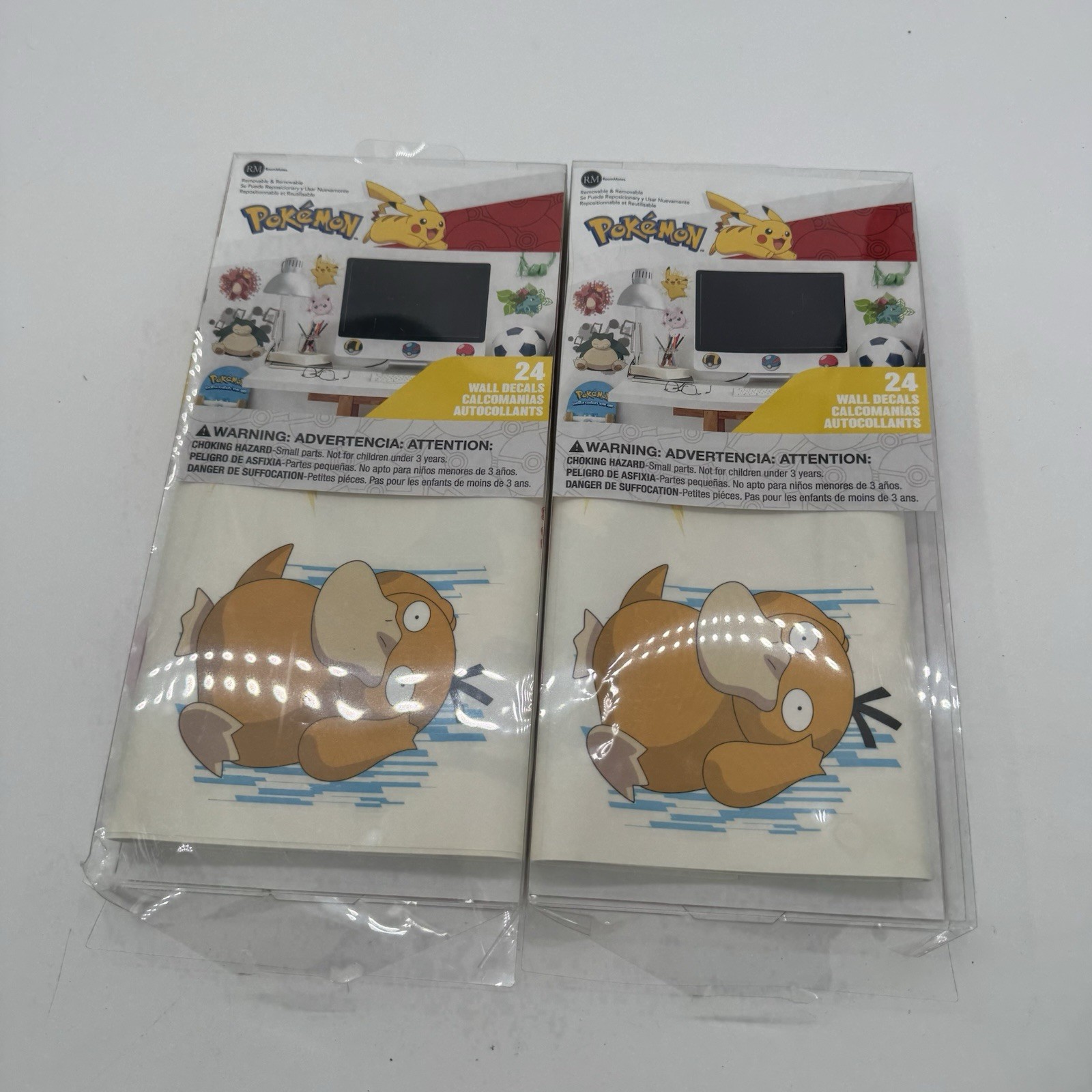 RoomMates Pokemon Peel & Stick Wall Decals 24pc Lot 2 Pikachu Snorlax New Open