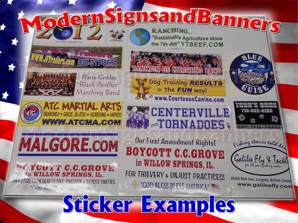 50 3×3 Custom Printed Full Color Outdoor Vinyl Car Bumper Sticker Decal Die Cut