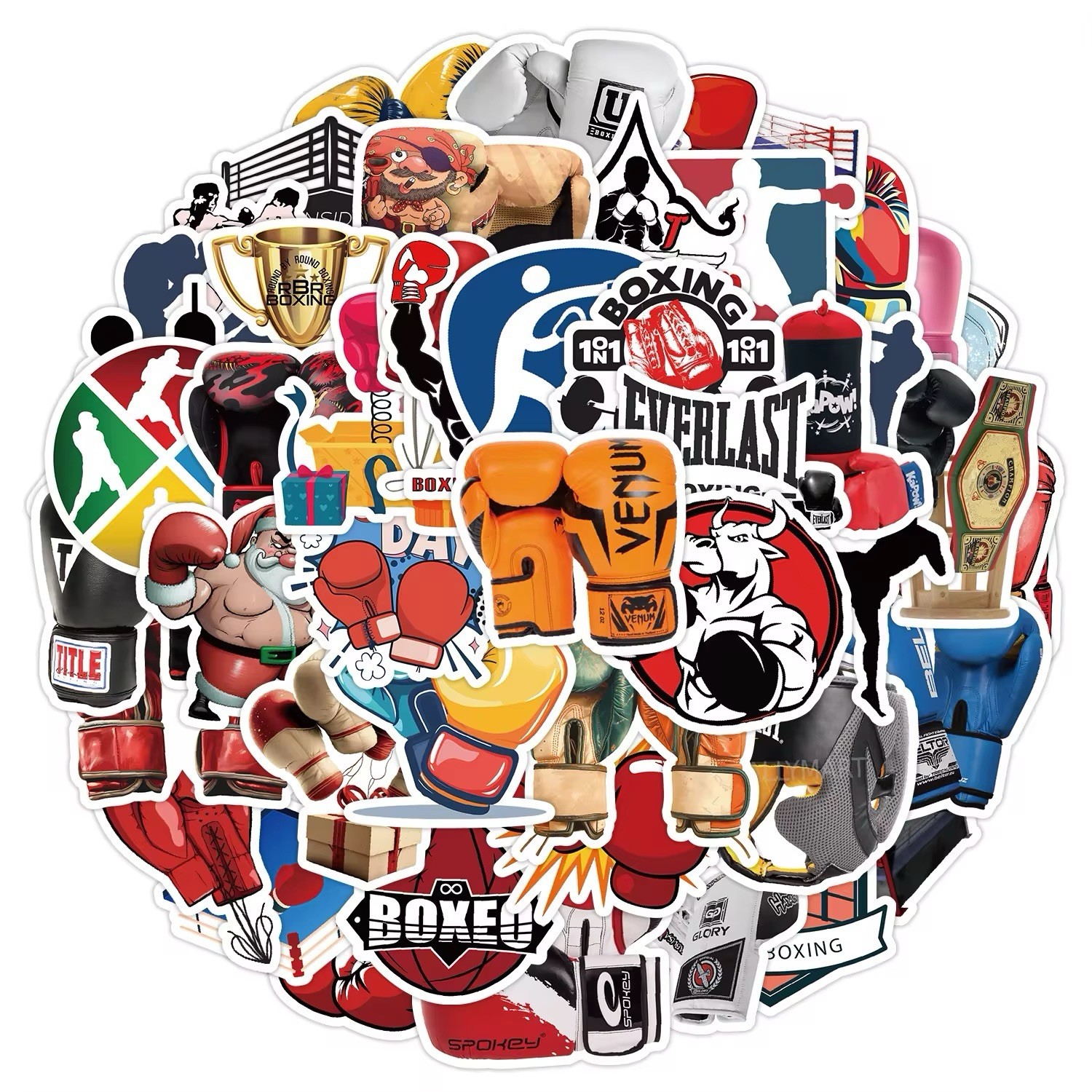20 Random Boxing Stickers Combat Sports Decals MMA Hydro Laptop Free Shipping!