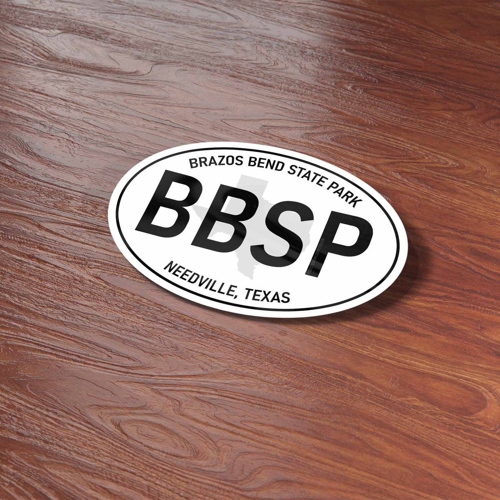 Brazos Bend State Park Texas White Oval Sticker