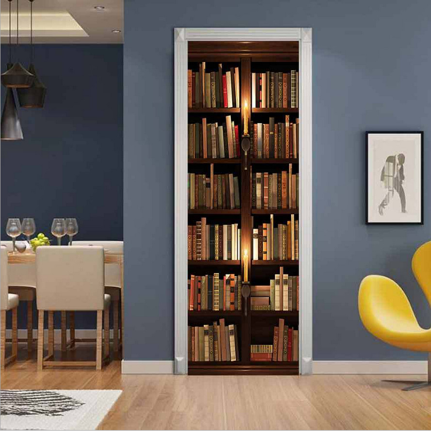 Ancient Egypt 3D Rustic Barn Door Sticker Decal Self-adhesive Wrap Mural