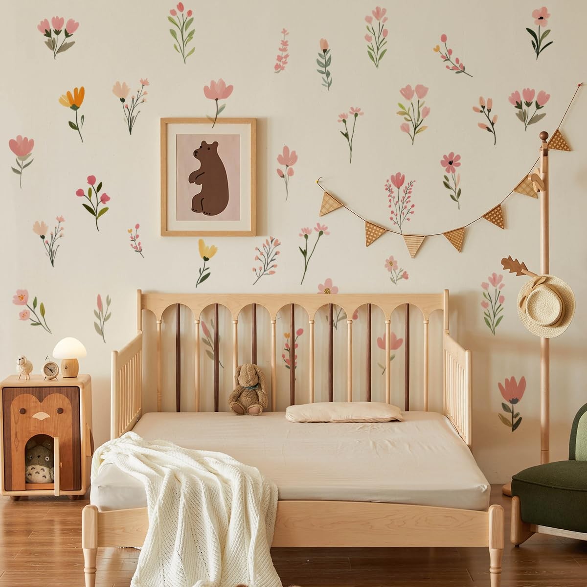 Flower Wall Decals，Boho Flower Wall Decals，Wildflower Sticker，Peel and Stick …