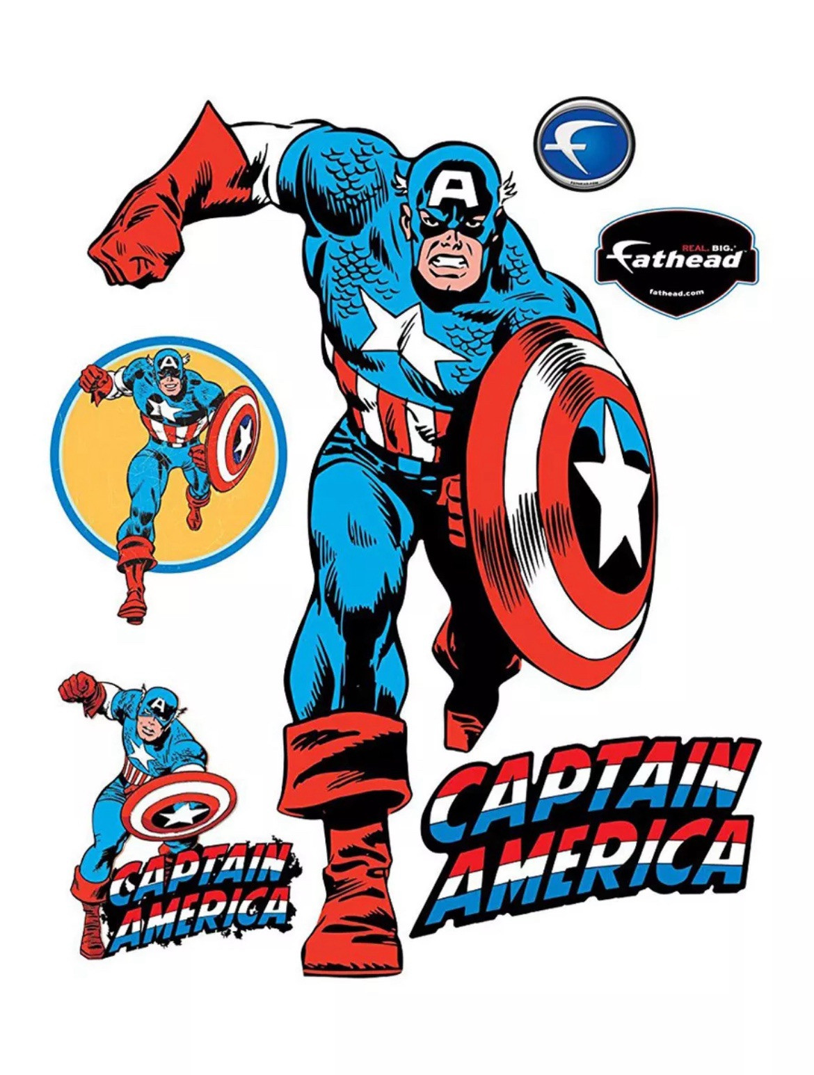 Brand New Fathead Captain America Classic Marvel Wall Decor New 96-96011