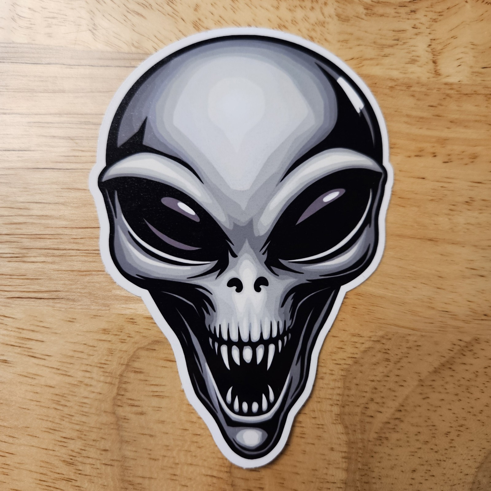 Evil Alien Vinyl Sticker – Otherworldly – Sci-fi – Waterproof