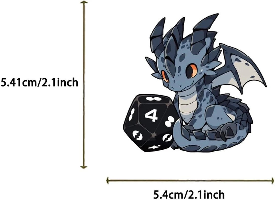 50Pcs Cool Dragon Stickers for KidsCute Cartoon Dragon Waterproof Vinyl Sticker
