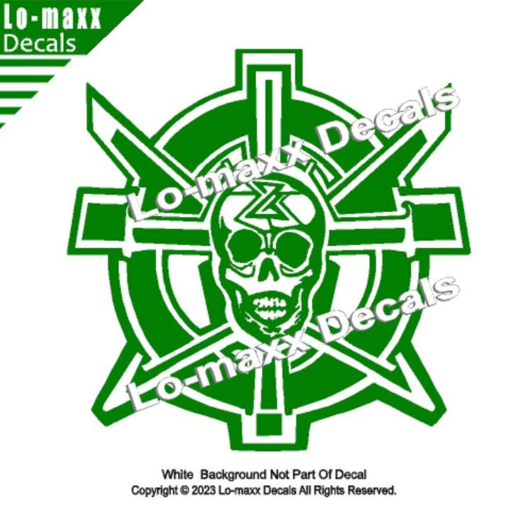 Z Skull Circle Original Custom Graphic Art High Performance Die Cut Vinyl Decal