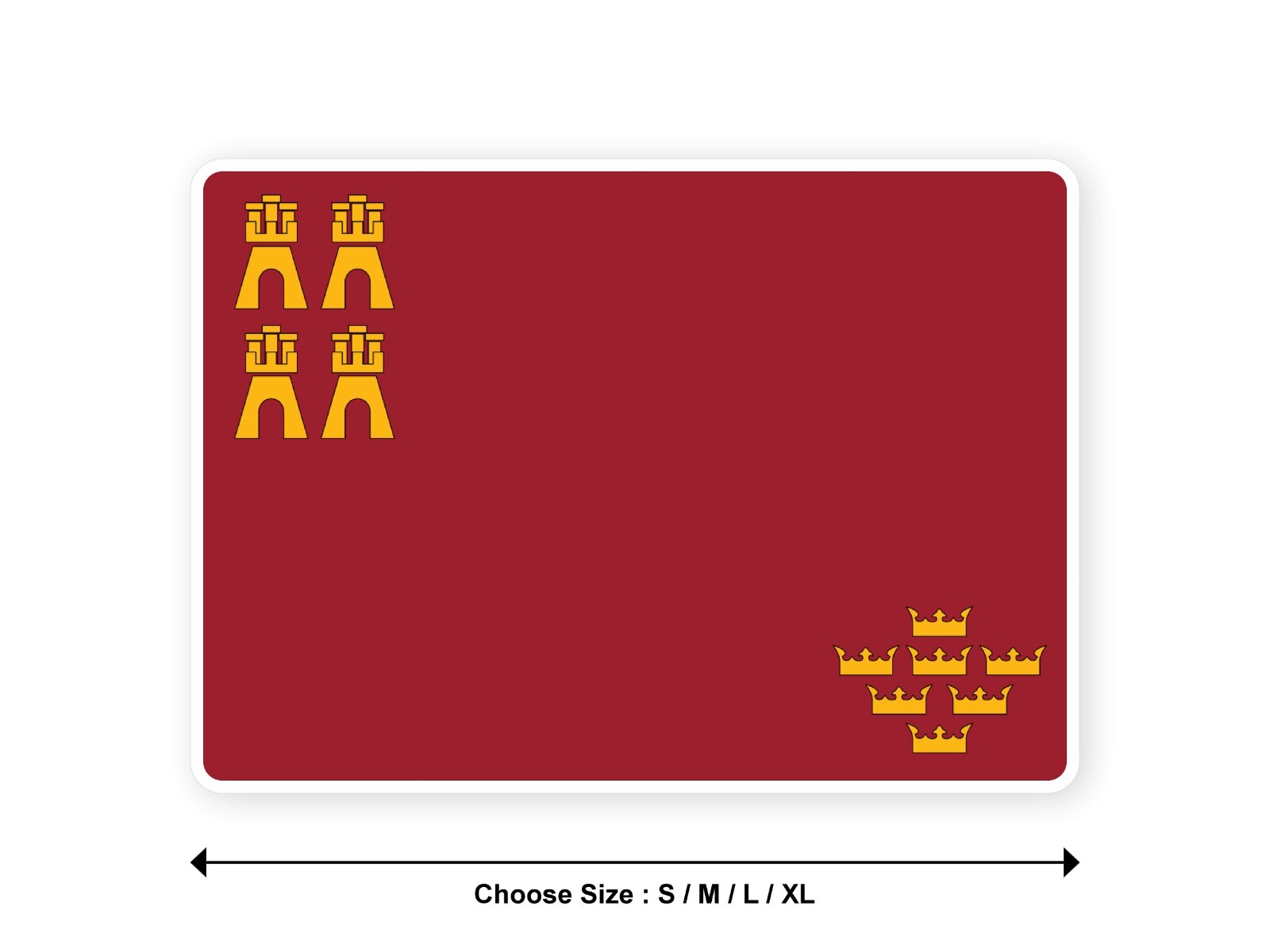 Sticker flag SPAIN MURCIA spanish autonomous community 3,9′′(S) -11′′(XL) decal
