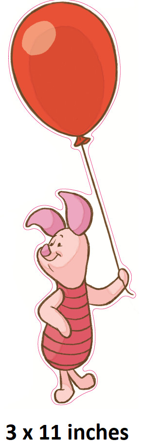 11 Inch Piglet Balloon Winnie The Pooh Disney Removable Peel Self Stick Adhesive