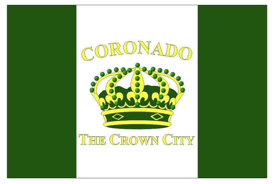 Coronado California Flag Sticker Decal F813