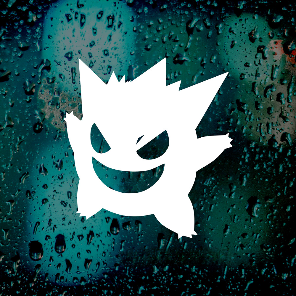 Gengar Pokemon Vinyl Decal Sticker Ghost Type Car Truck Laptop Window Decor JDM