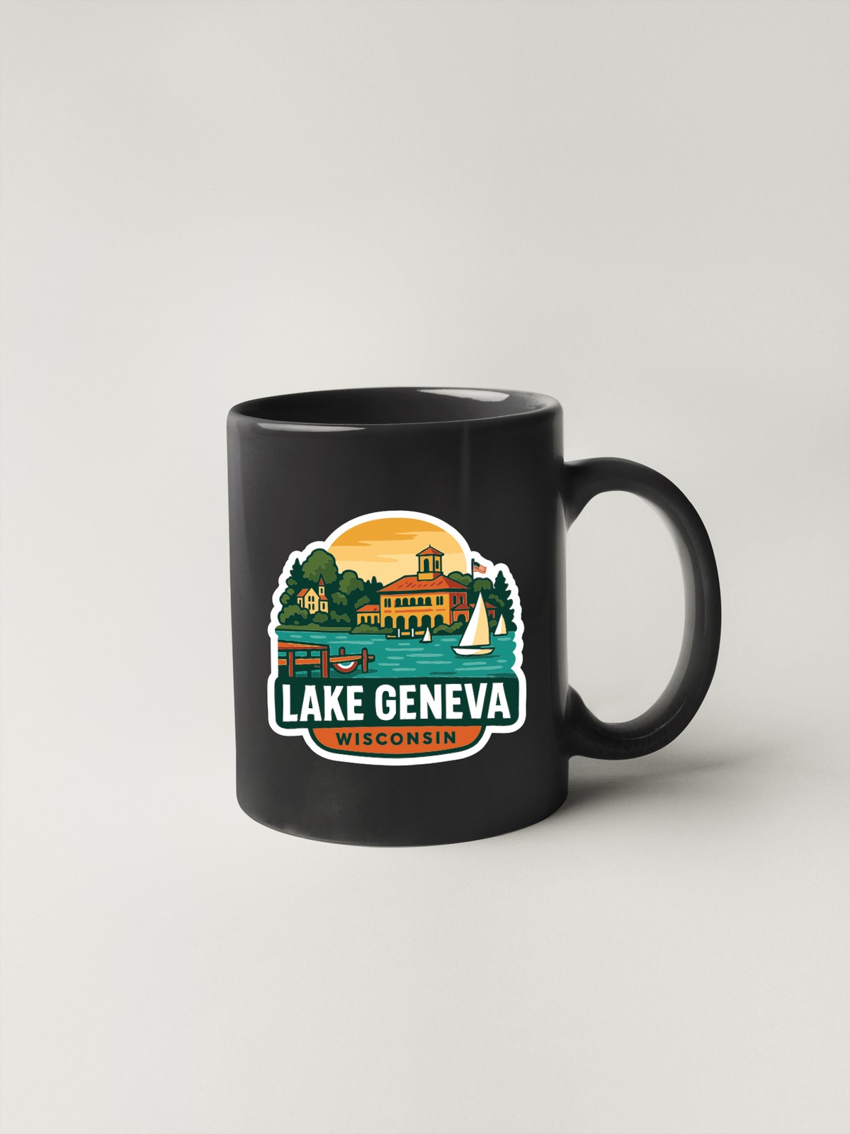 Lake Geneva Sticker Decal Vinyl Die-Cut City Skyline Landmark Design