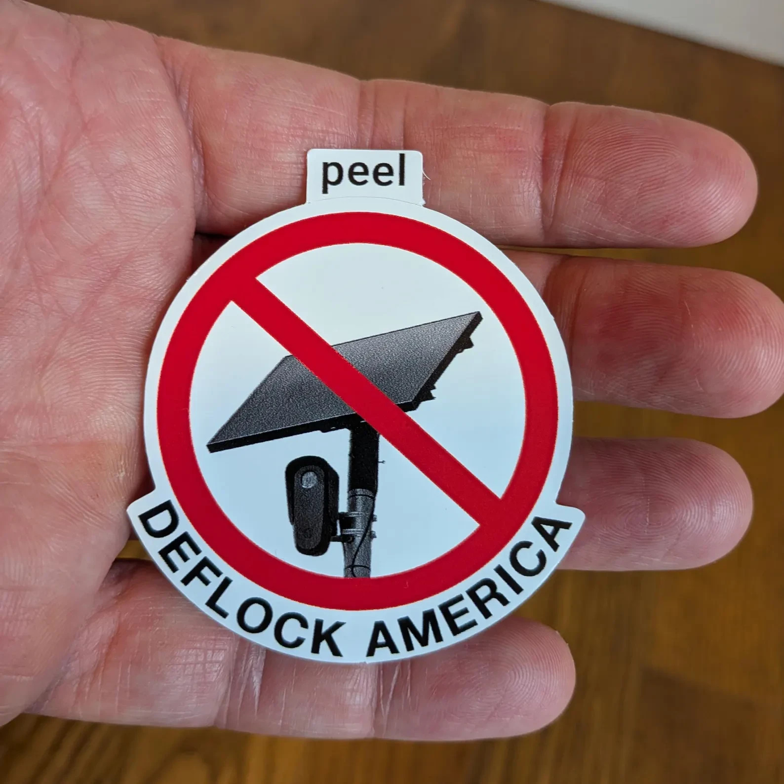 Anti-Flock Surveillance License Plate Camera Sticker Pack – Deflock America!