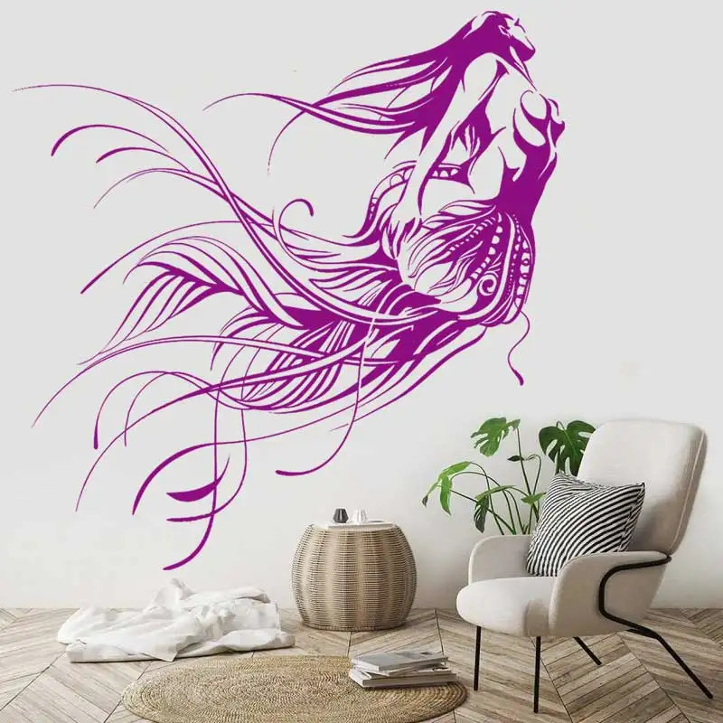 Modern Abstract Art Female Wall Decals Beauty Salon SPA Shop Up Wall Decals