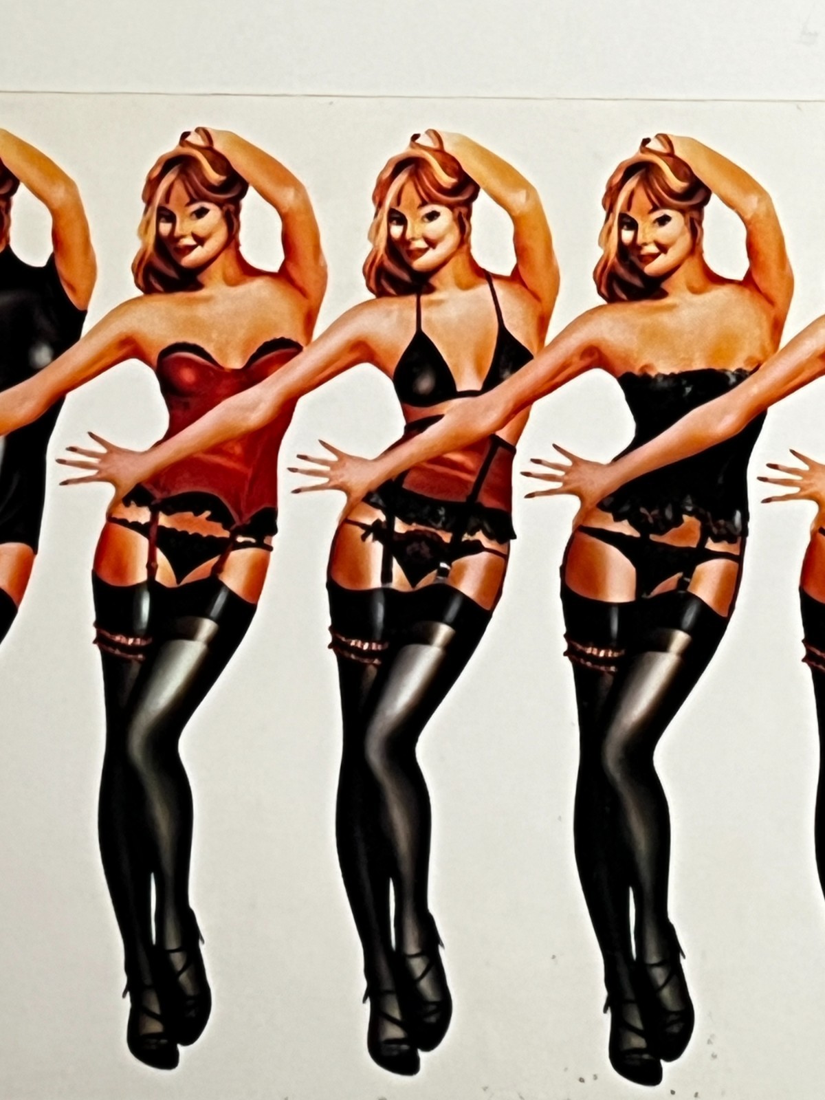 1974 FIORUCCI 7 Women in Lingerie Sticker Very RARE & Cool Milano !