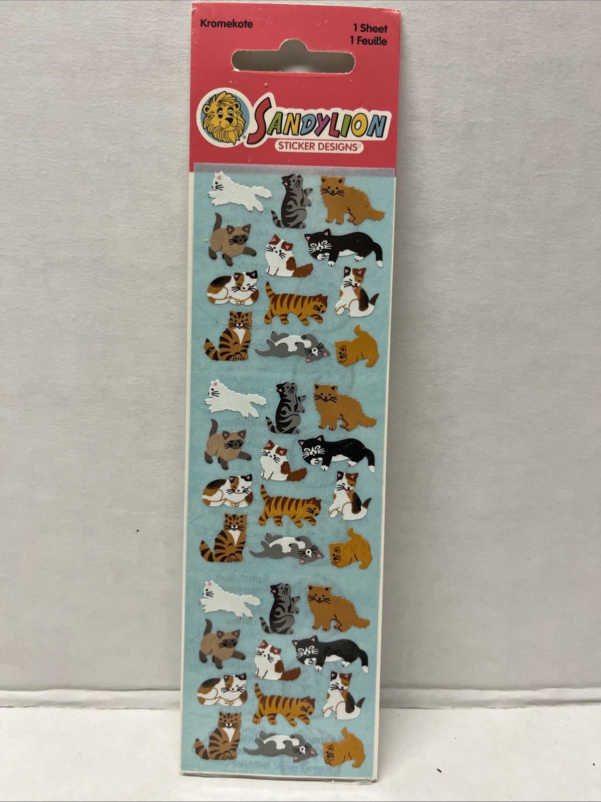 Sandy Lion CAT Stickers • Decals Vintage Kitties Feline Variety Small SEALED