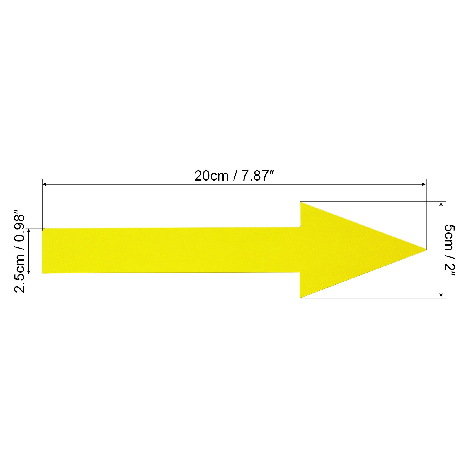 Directional Arrow Adhesive, 40pcs Waterproof Floor Decal, Yellow