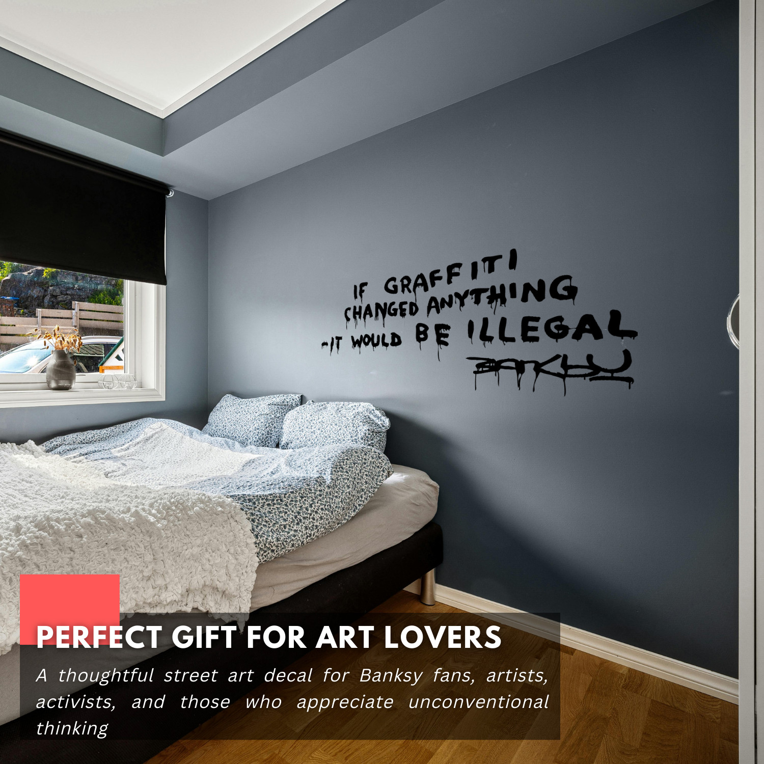 Banksy Graffiti Inspirational Wall Decal Sticker Quote Home Street Art Decor