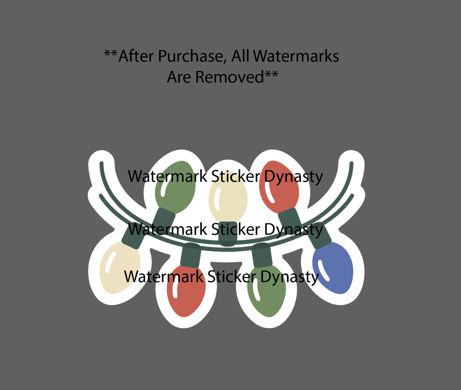 Christmas Lights Sticker Waterproof Decal Celebrate Holiday Decorate Gift NEW