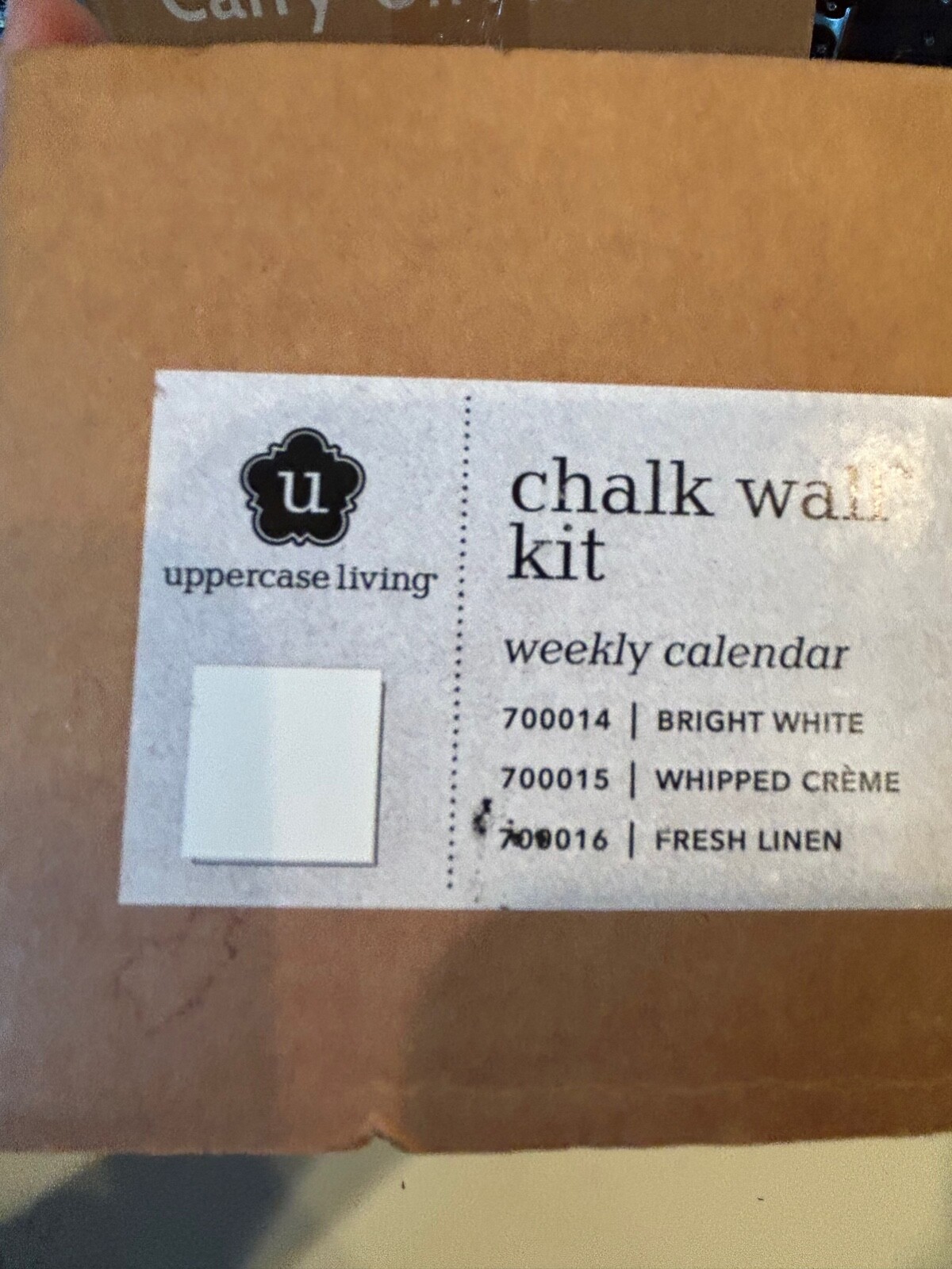 NEW Uppercase Living Chalk Wall Art Weekly Calendar Linen
