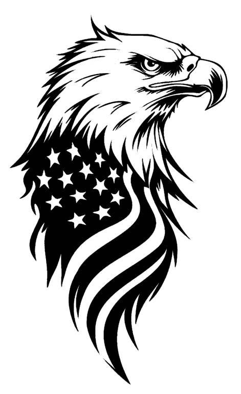 Vinyl Decal Car Truck Sticker Wall American Flag USA – Patriotic Bald Eagle v2