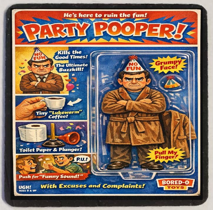 Action Figure Funny Party Pooper Refrigerator Magnet M284