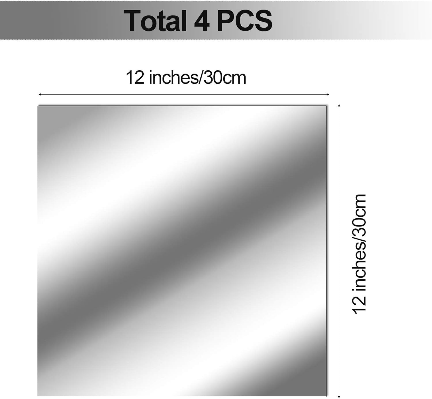 20 Pieces Flexible Mirror Tiles – Self-Adhesive, 12×12 Inches, Home Decor Magic
