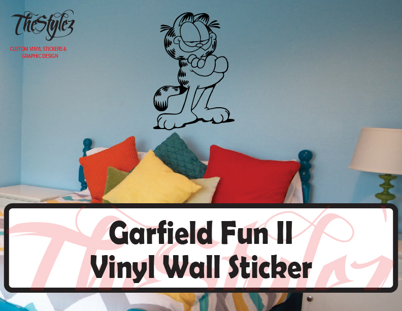 Garfield Fun II Custom Wall Vinyl Sticker