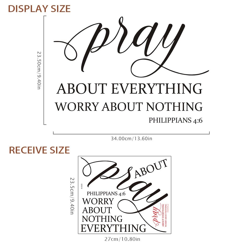 Religion Motivational Wall Decal for Bedroom Living Room Office Bathroom