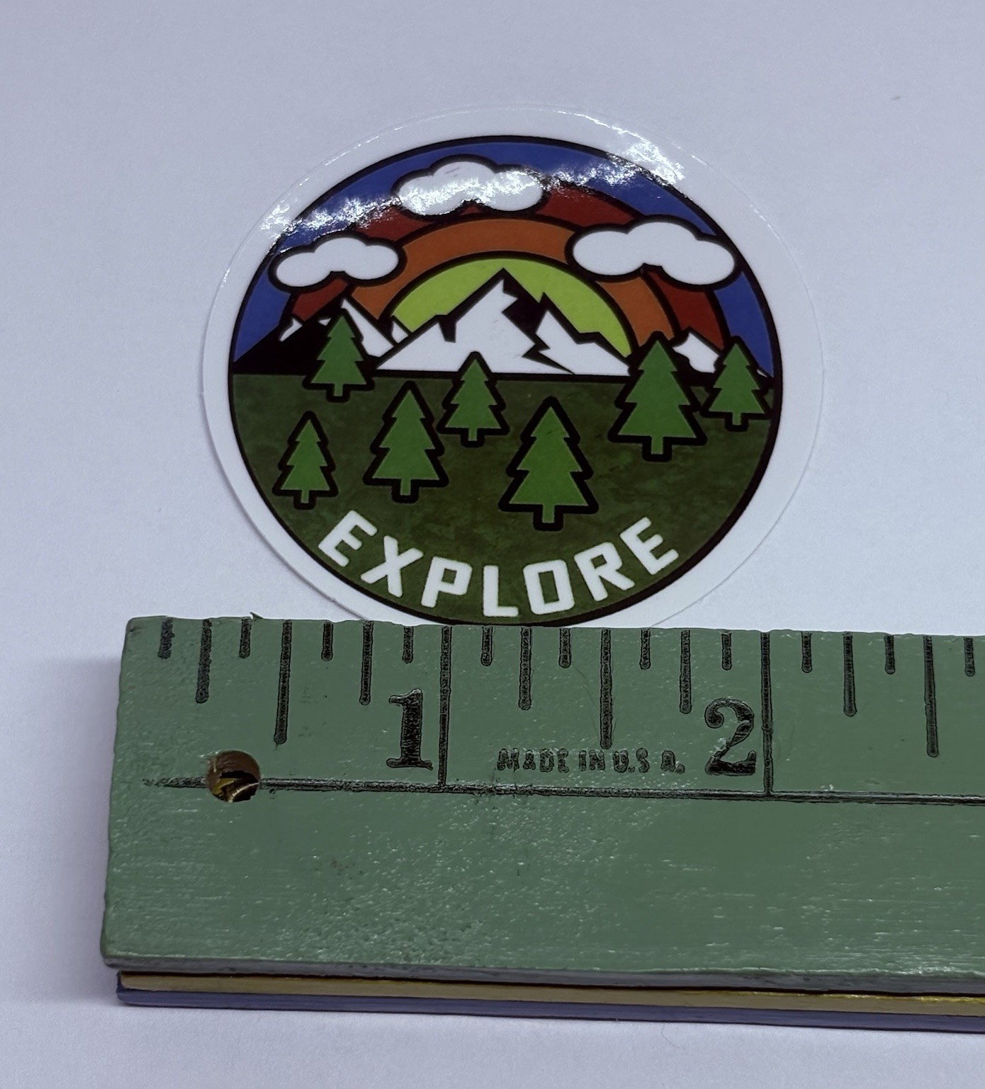 Explore Nature Sticker Outdoors Rainbow Trees Travel Decal Vinyl Art Decor Tc9