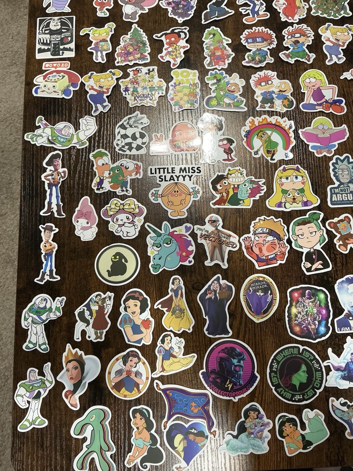 10 PCs Random 90s Kids Nostalgia Cartoon Stickers Nickelodeon Disney Marvel