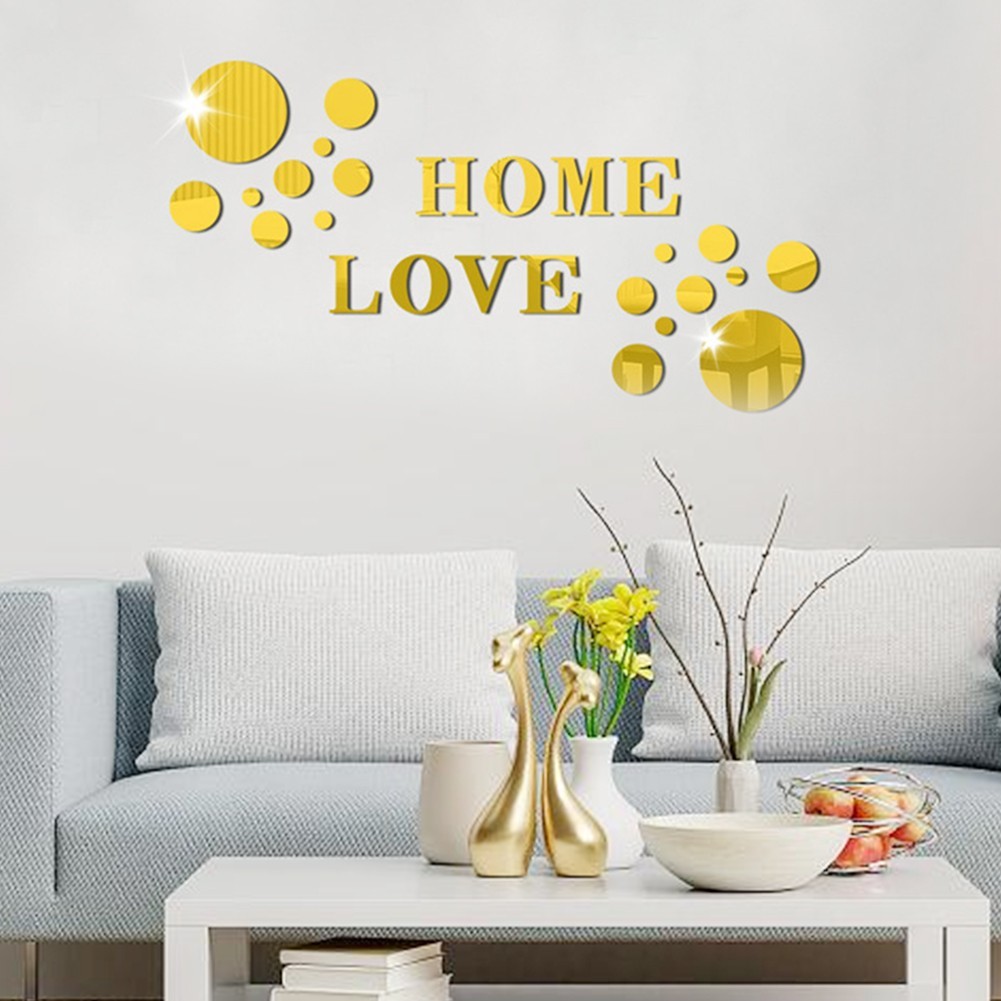 DIY Wall Decoration Reflective Wall Art Chic Home Accent Customizable Wall Decor