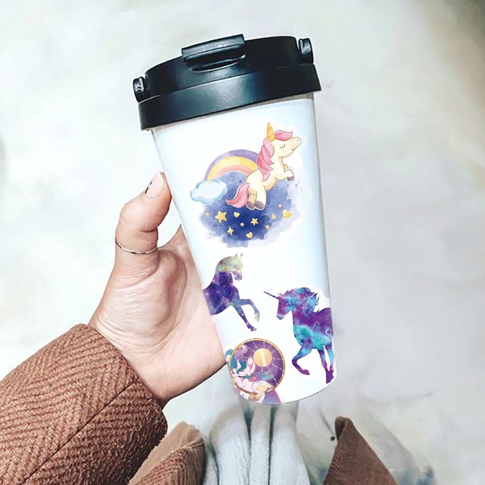 100pcs Unicorn Stickers, Cute Rainbow Universe Stickers, #138