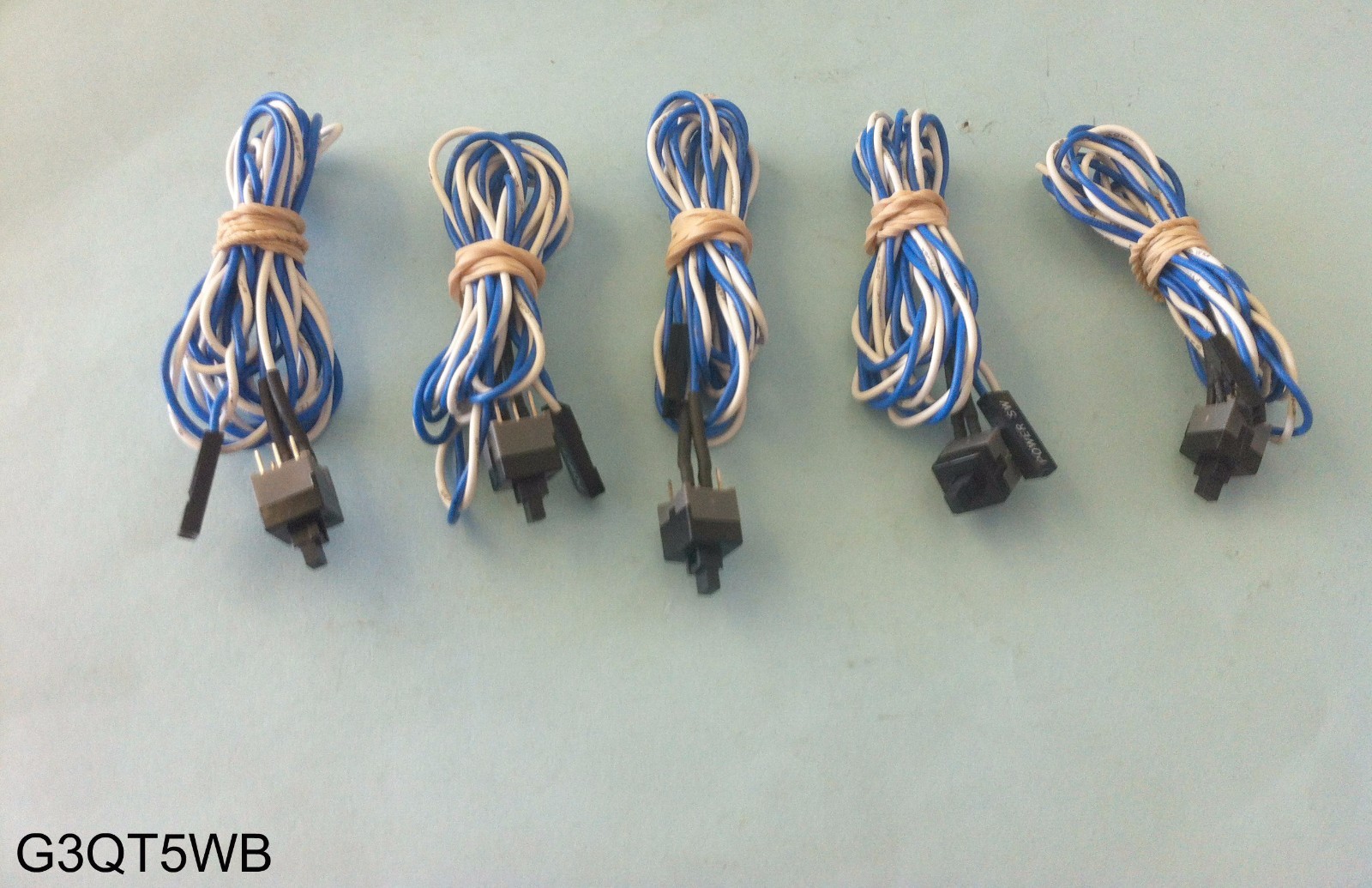 Lot 5: Front Panel On/Off Power Control Button Cable for Computer Motherboard PC