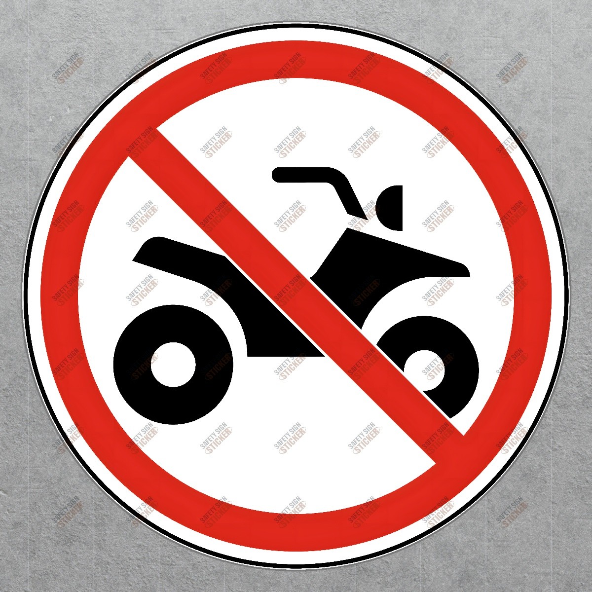 No ATV Warning Sign Sticker Essential Safety Notice for Workplaces & #238649