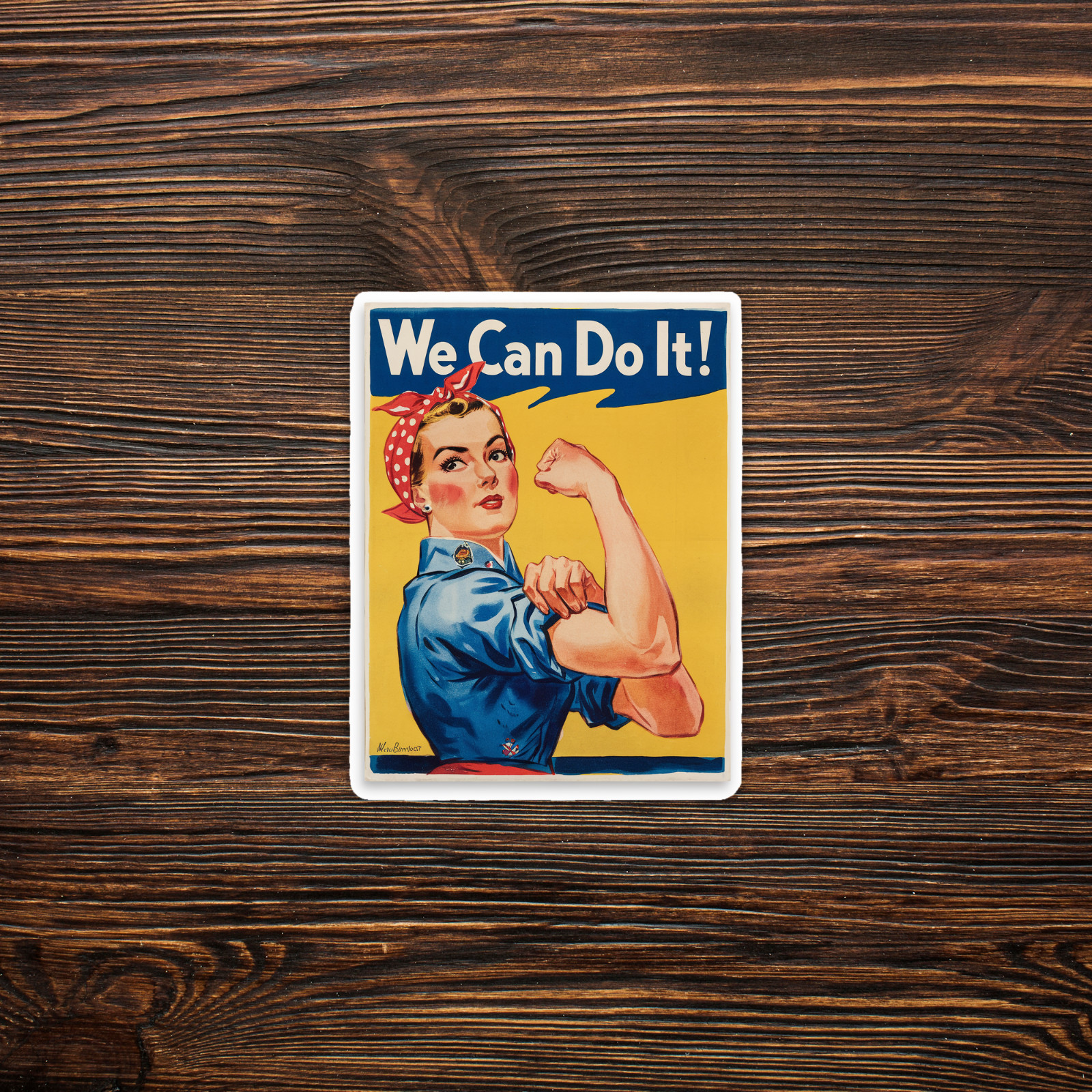 Vintage Rosie the Riveter We Can Do It! Feminist Sticker #378