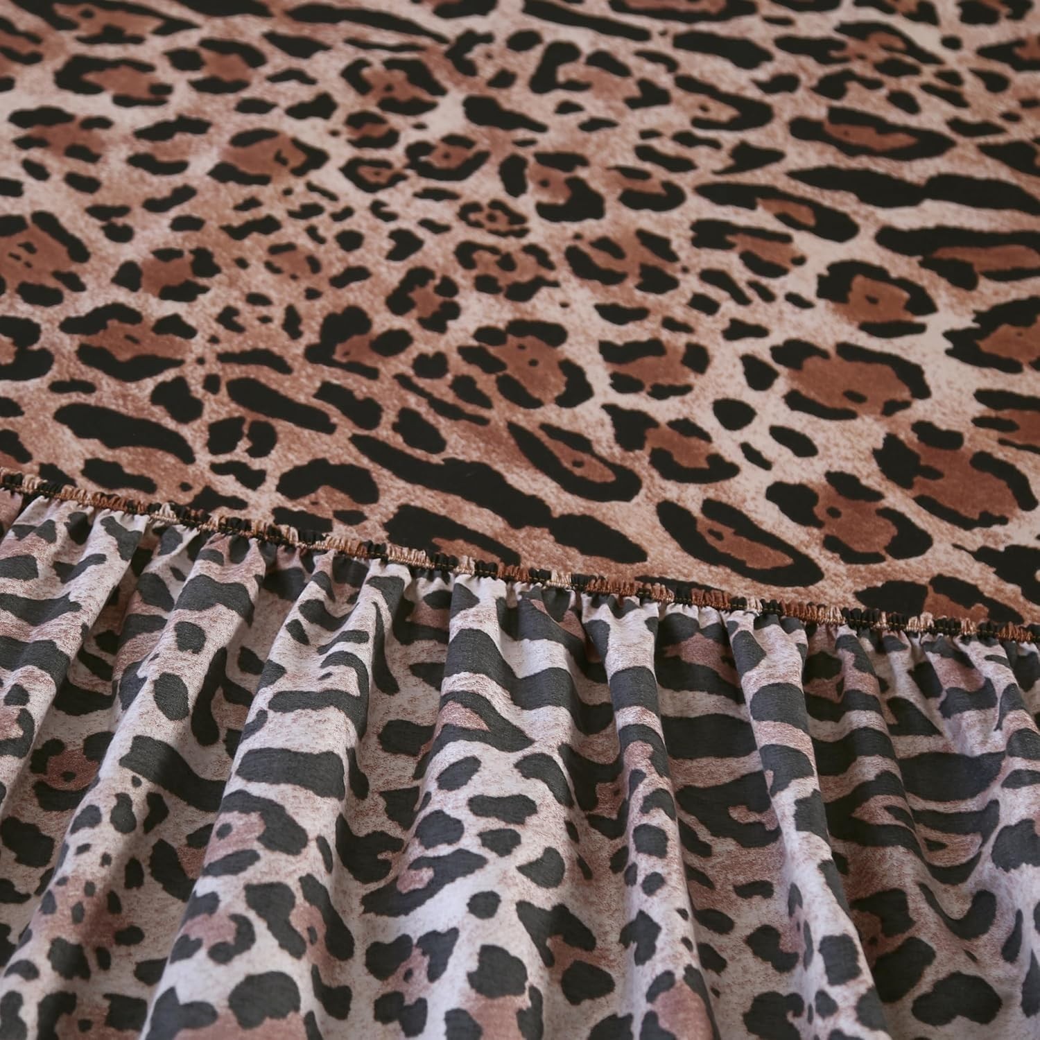 SDY 4PCS Cheetah Bedding Sheets Full Leopard Print Sheet Set Included 1 Fitte…