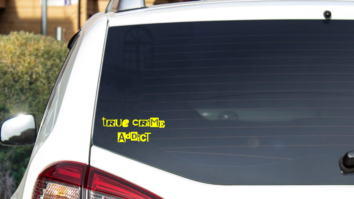 TRUE CRIME ADDICT Decal Vinyl Custom Car Truck Camper Window True Crime Fan