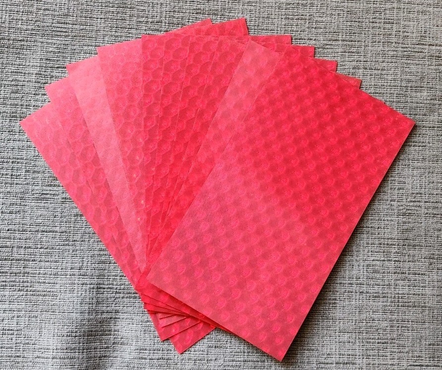 10X Lot of Red Rectangle Shape Vinyl Decals **Non-Sticker** (4" x 7.25")