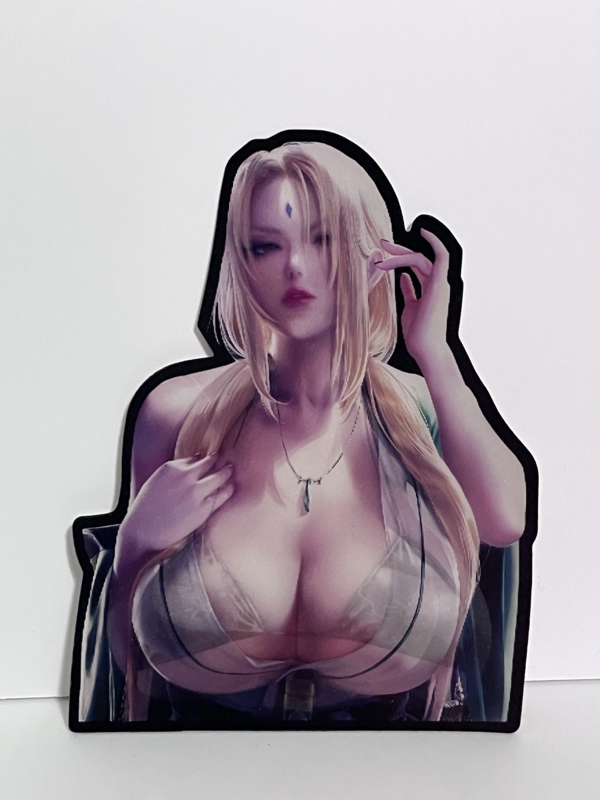 Anime Tsunade Inspired Lenticular Holographic Sticker Fan Art Decal