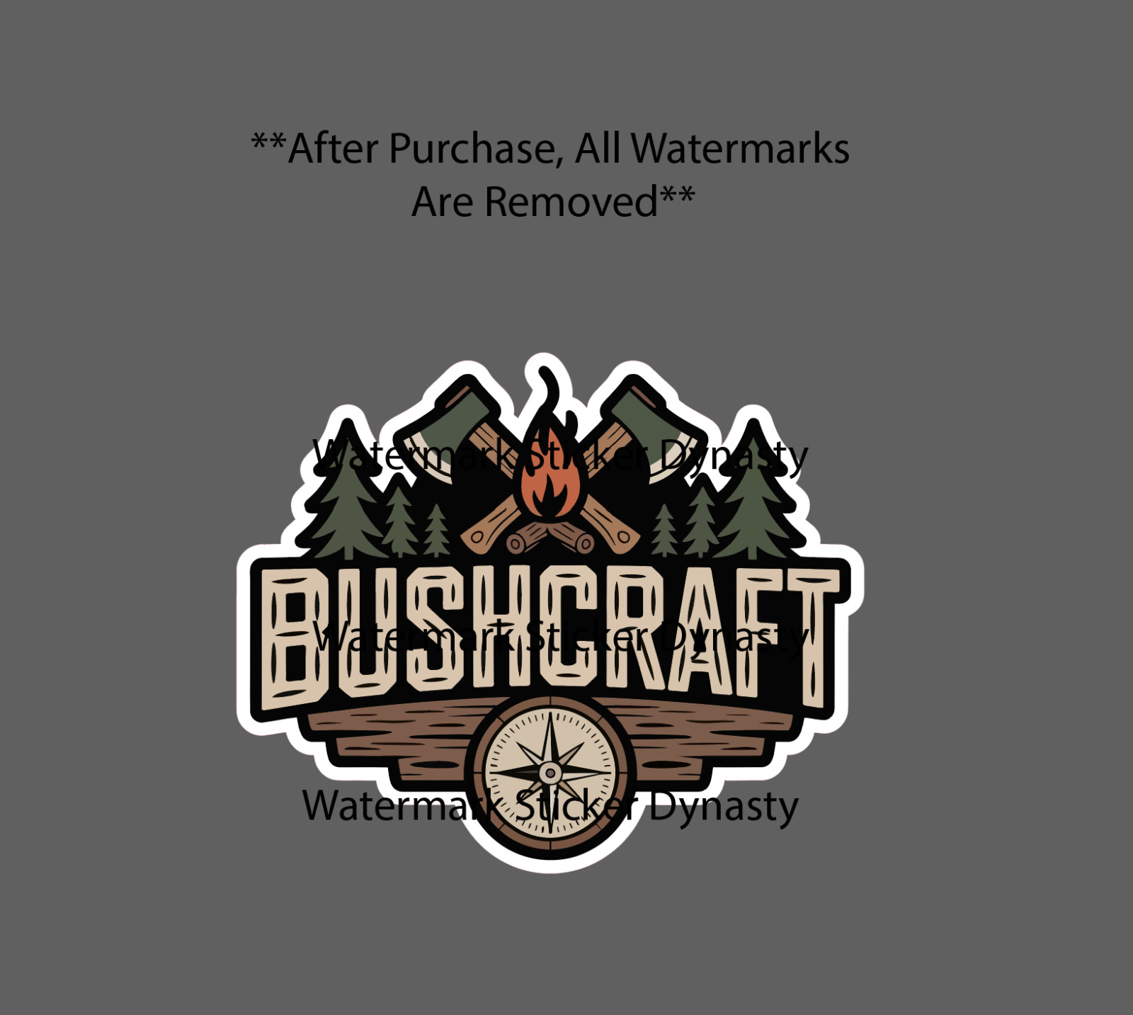 Bushcraft Sticker Waterproof Decal Outdoors Tools Nature Survival Gift NEW