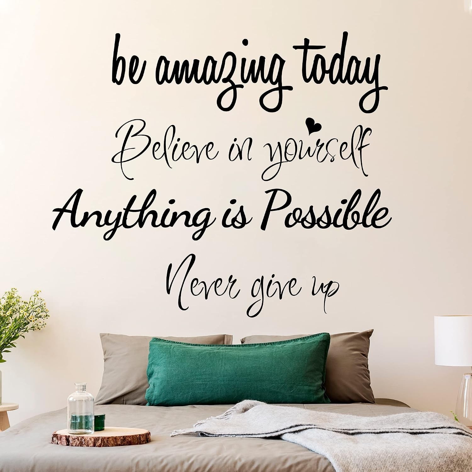 Inspirational Quote Wall Decals Removable Motivational Letter Stickers for Cl…