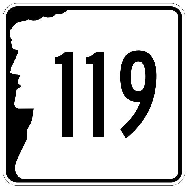 New Hampshire NH Highway 119 Sticker R7197 Sign