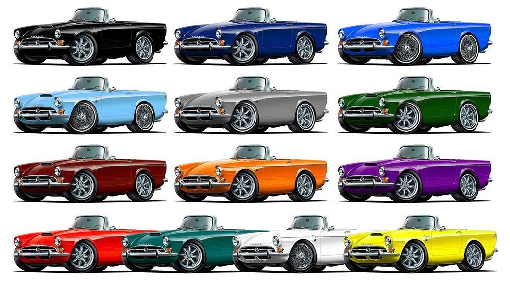 Sunbeam Tiger Sports Car Gas Pump Sign Wall Art Graphic Sticker