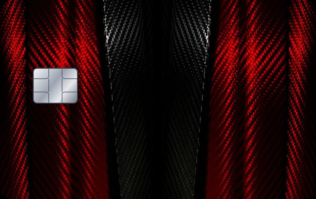 Black Red Carbon Fiber Credit Card Skin | Premium Pre-Cut Vinyl for Debit Cards
