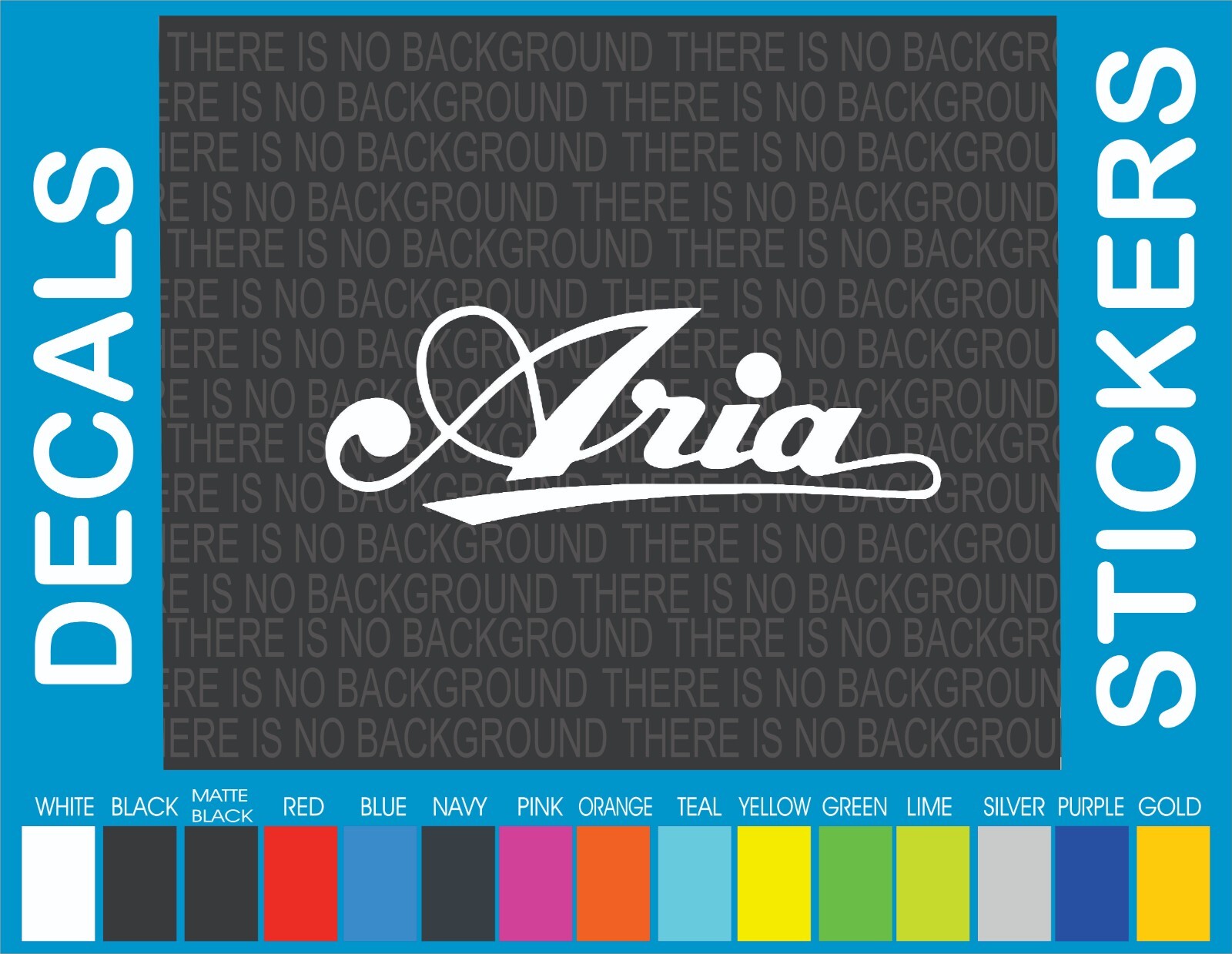 This decal/sticker is compatible with ARIA Guitars and others 8"