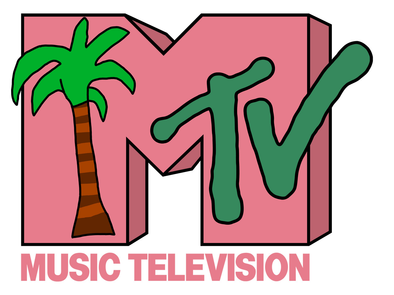 MTV sticker logo 80s 90s skate cell laptop bumper vinyl decal