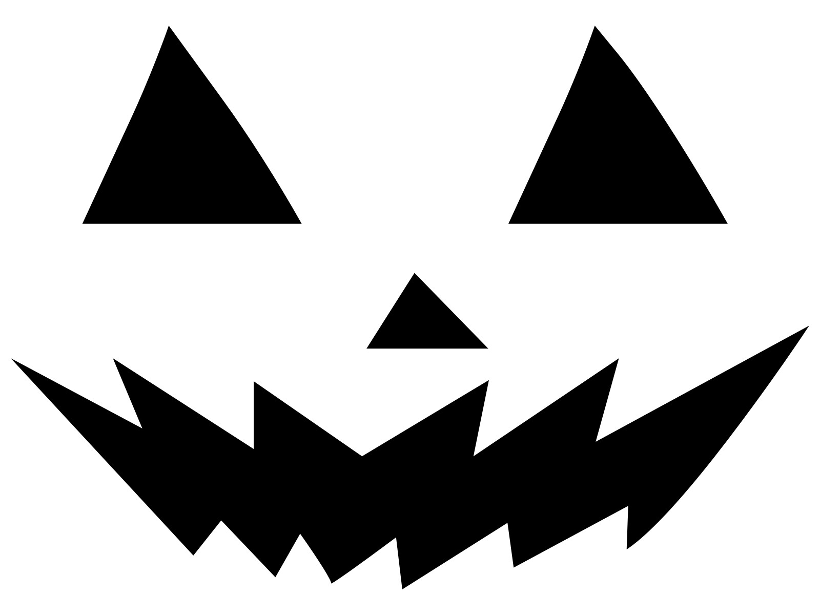 Pumpkin Carved Face Vinyl Decal Carving Halloween Décor Spooky Sticker
